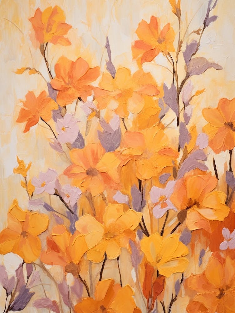 Fall Flower Painting Larkspur 3