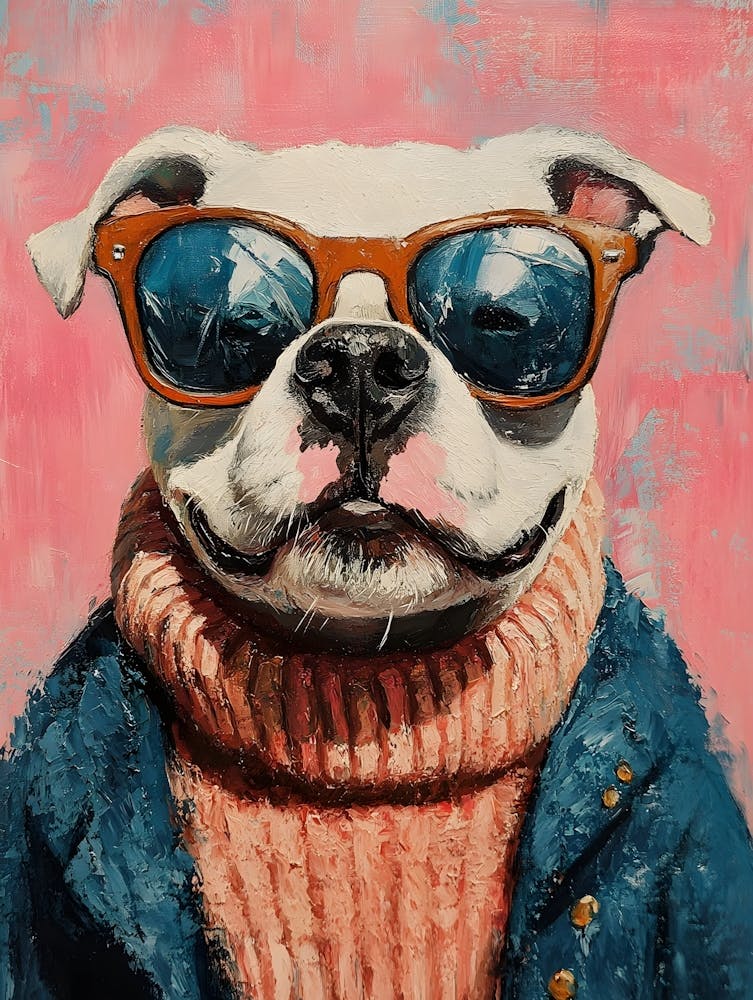 Pitbull Wearing Sweater 2