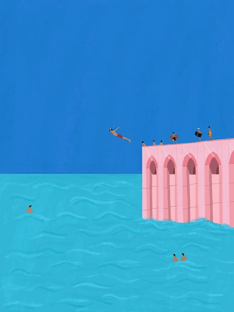 Diving Boy In Casablance