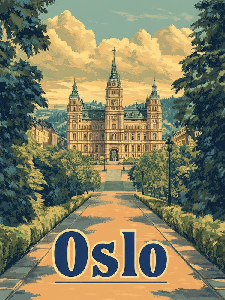 Aihrgdesign A Classic 1960s Travel Poster For Oslo 6