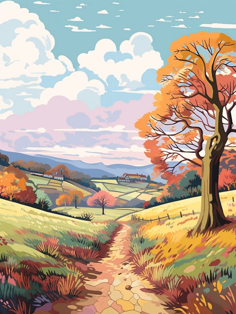 The Shropshire Way England 2 Hike Illustration
