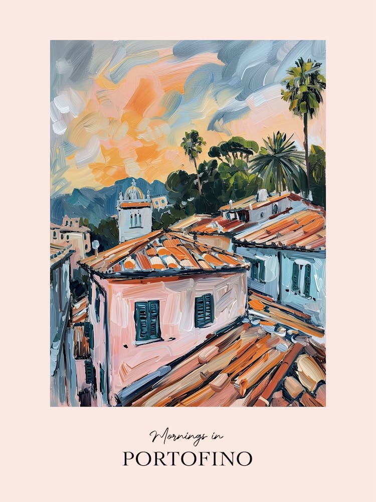Mornings In Portofino Rooftops Morning Skyline 1