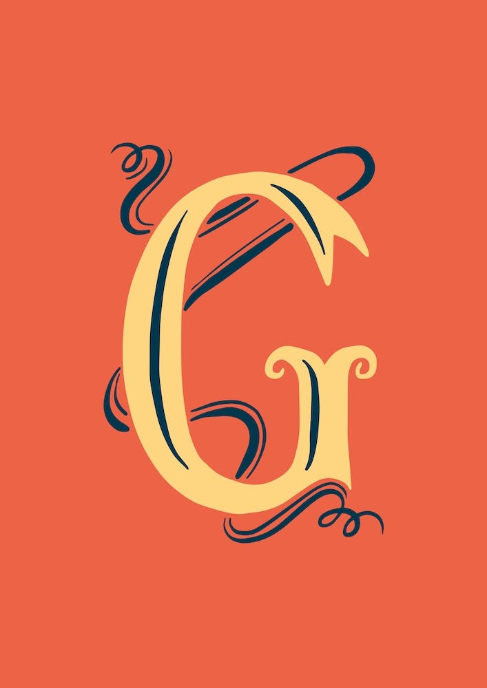 Letter G Typographic