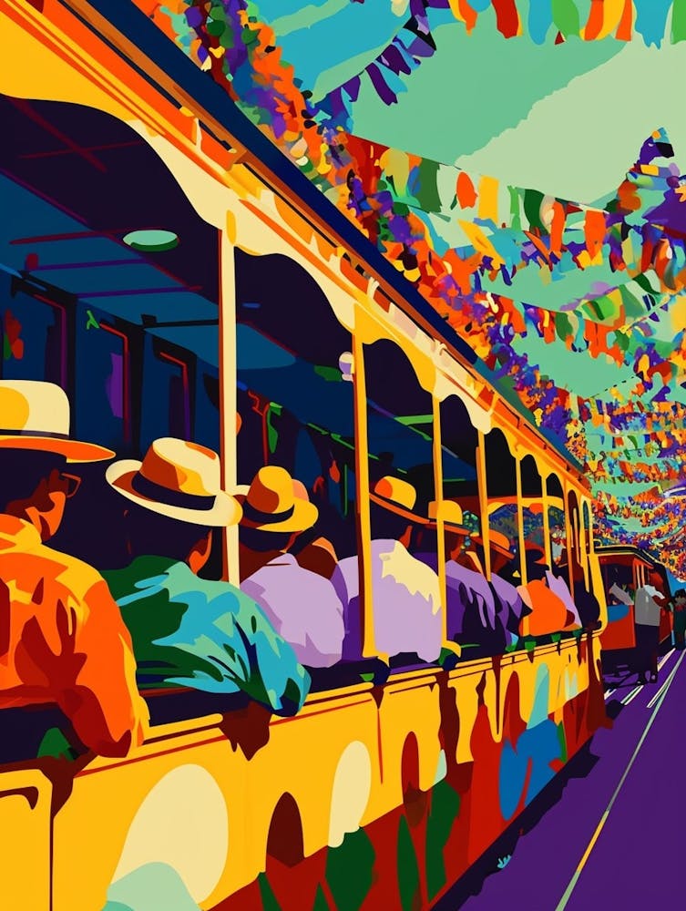 Mardi Gras World Retro Pop Art 3