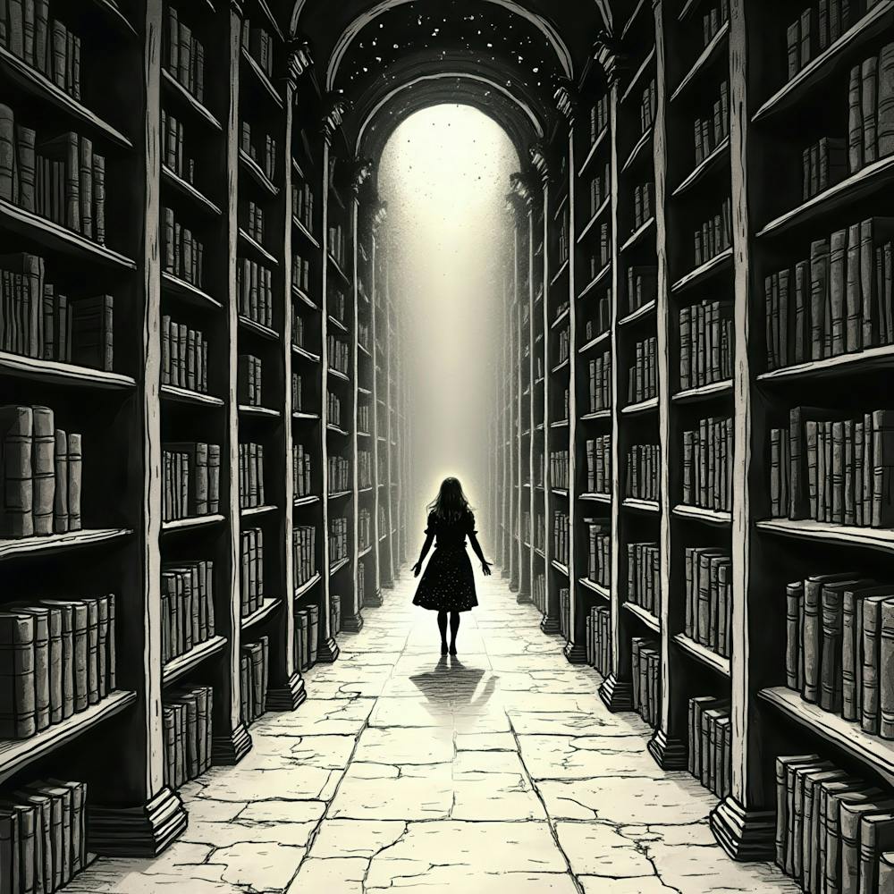 Girl In A Library