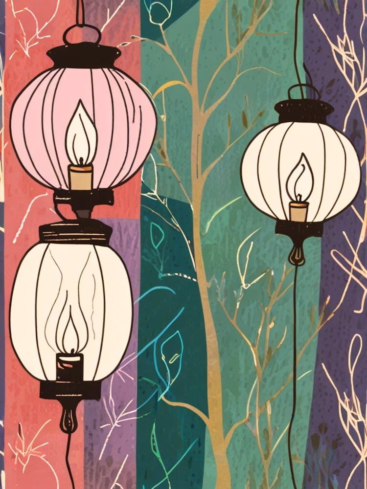 Lanterns In The Forest