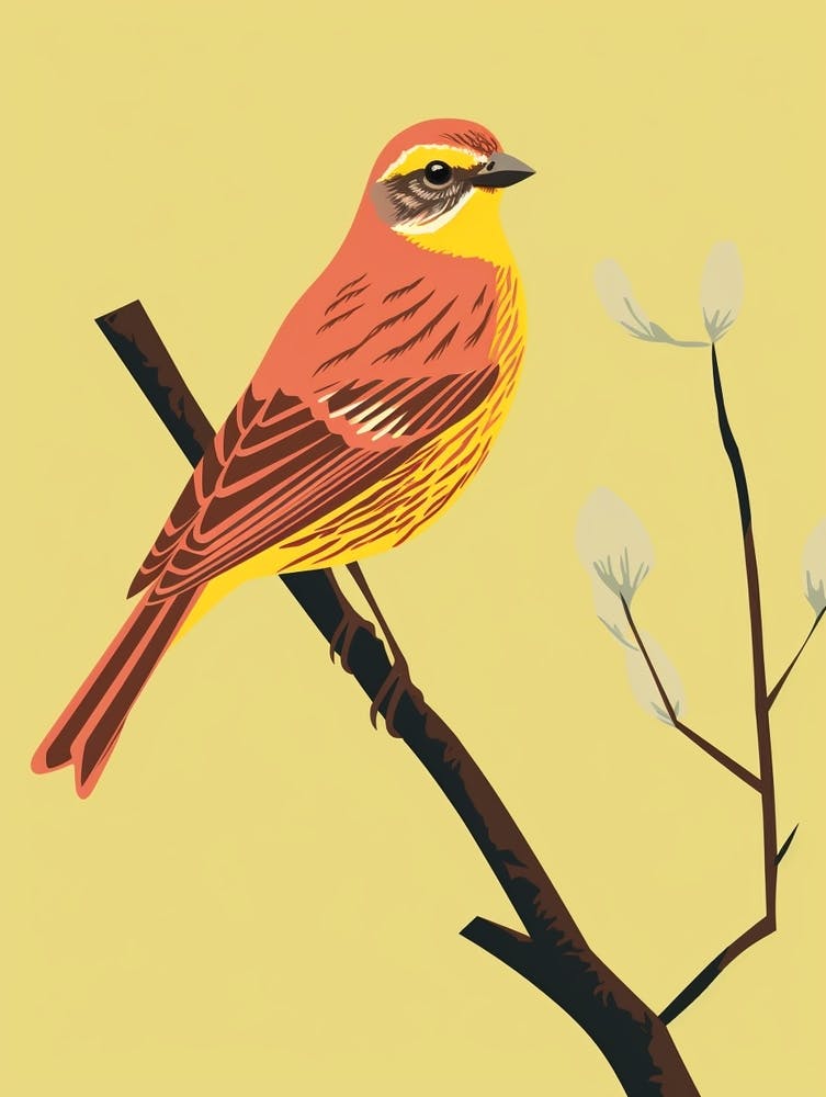 Minimalist Yellowhammer 1 Illustration