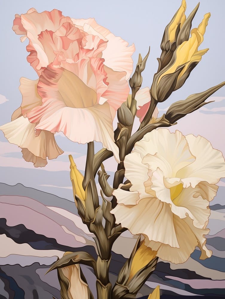 Gladiole 4 Blumenmalerei