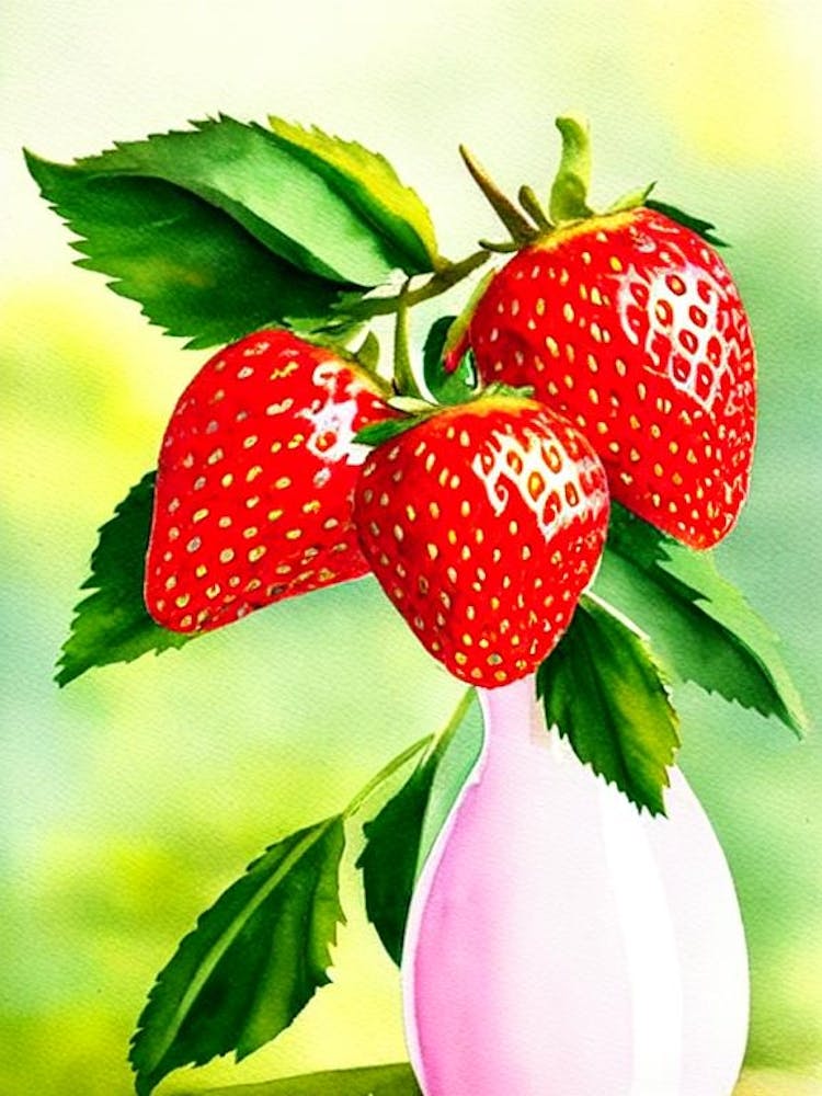 Fraise, fruit à l'aquarelle italienne