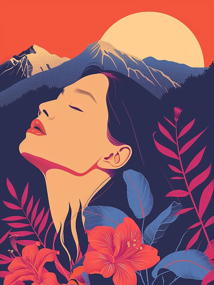 Woman In The Mountains