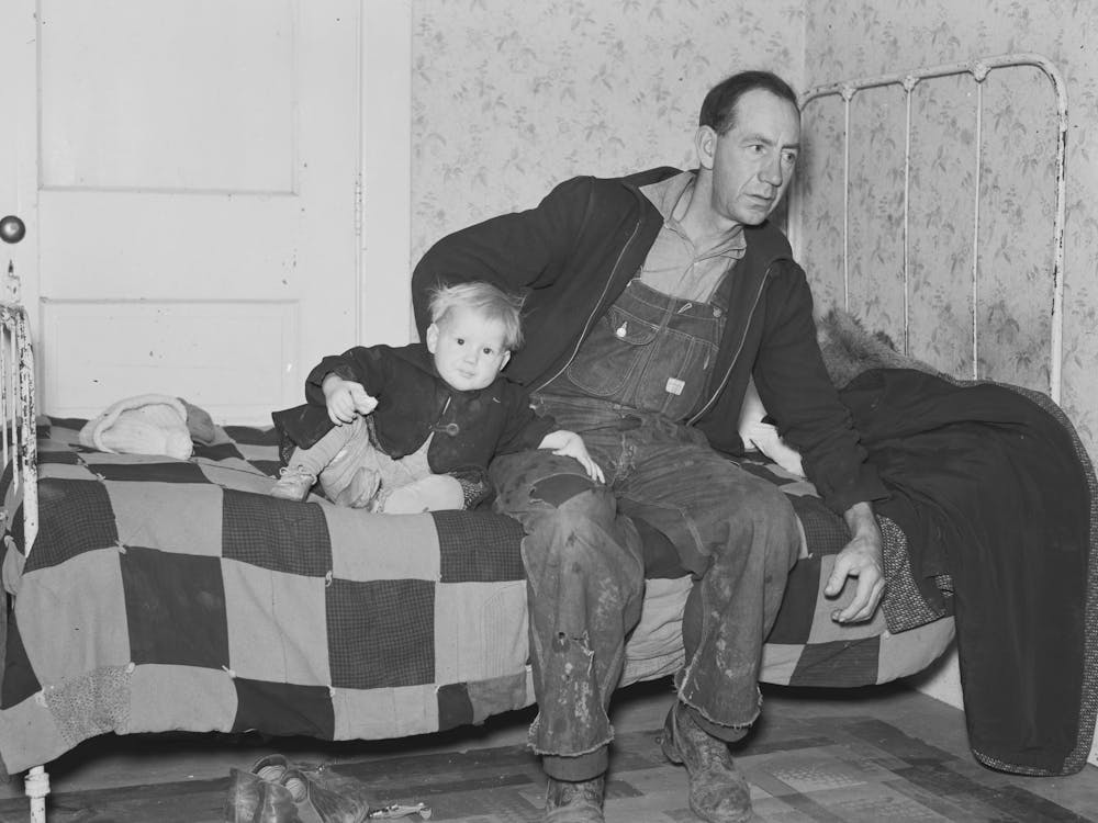 Carl Thorson And His Youngest Son, Former Farmer, Now Living In Crosby, North Dakota By Russell Lee