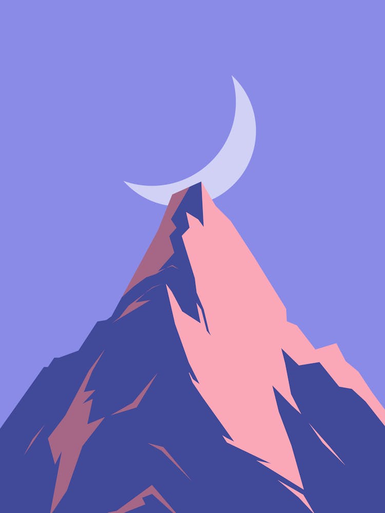 Moon And Mountain