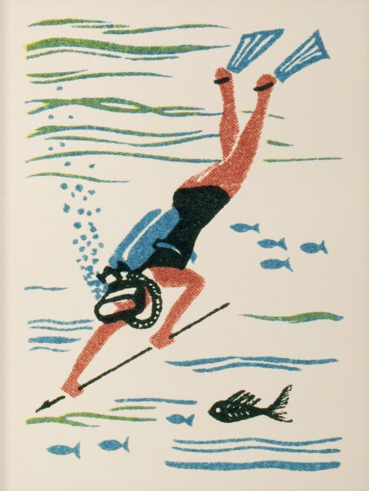 Scuba Diver Print