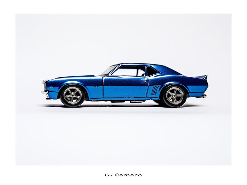 Toy Car 67 Camaro Blue Poster