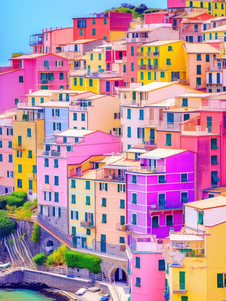 Cinqueterre, Italien Farbenfrohe Ansicht 2