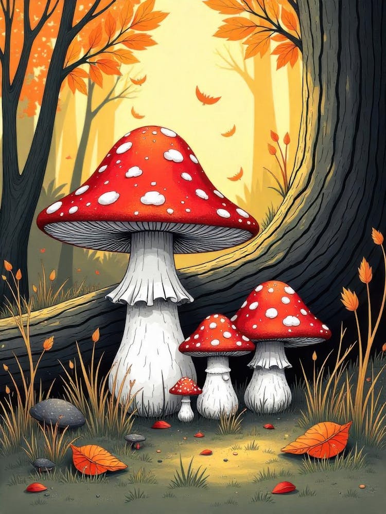 Mushrooms In The Forest 15