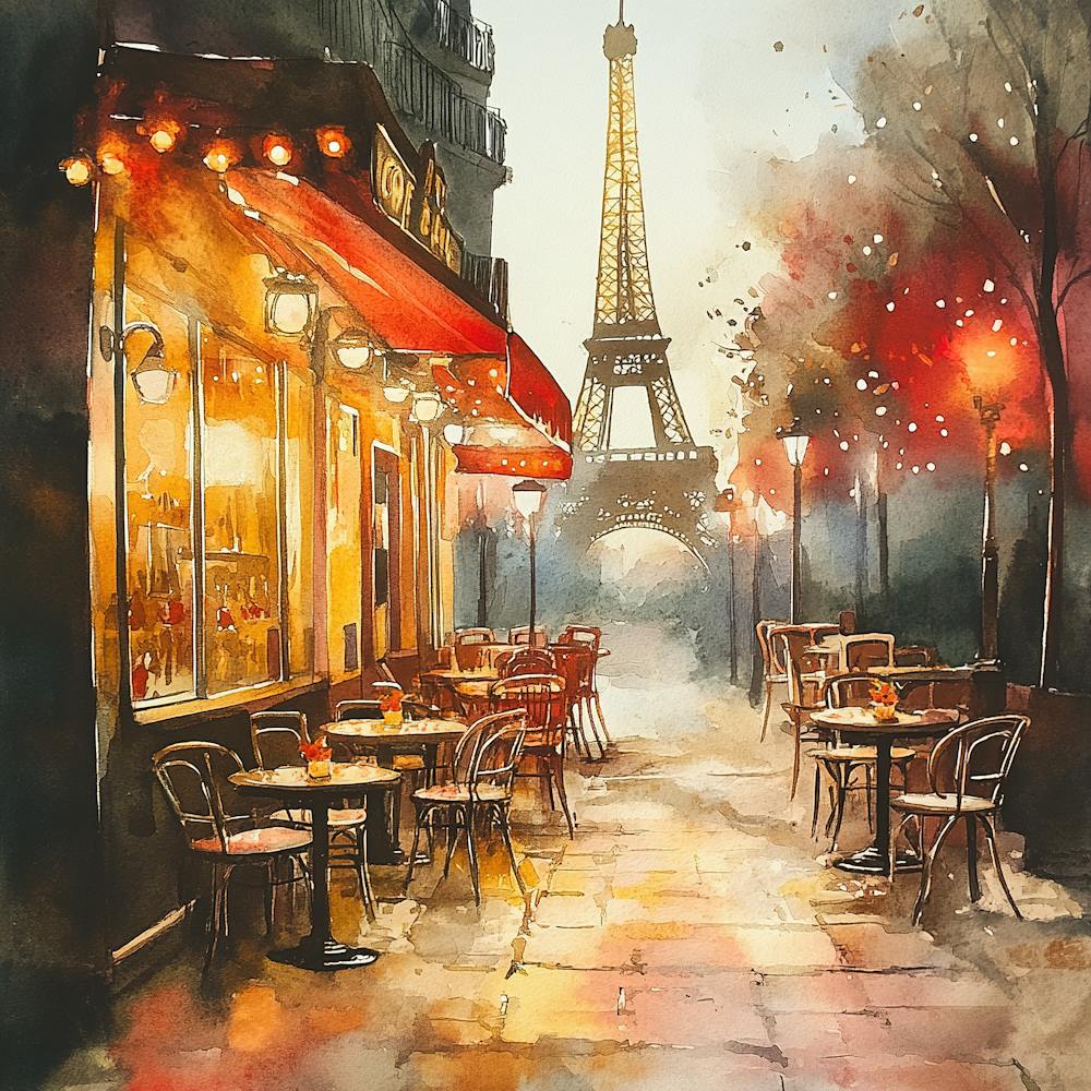 Romantic Paris Cafe