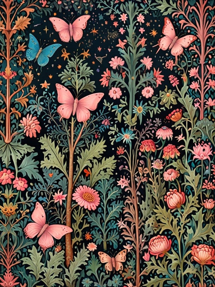 William Morris Butterfly Garden 1