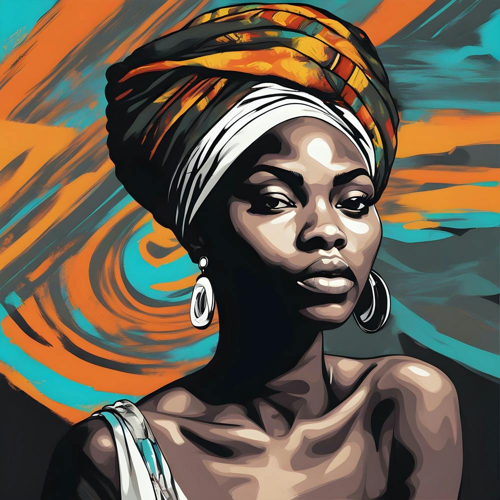 African Woman With Turban