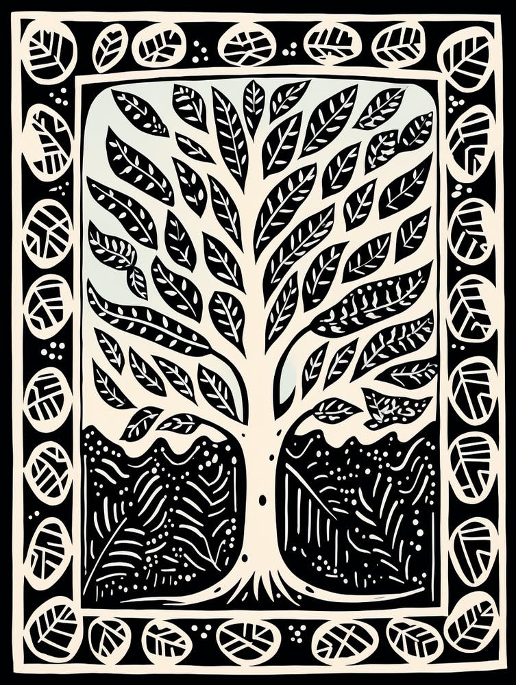 B&W Plant Illustration Zz Plant 1