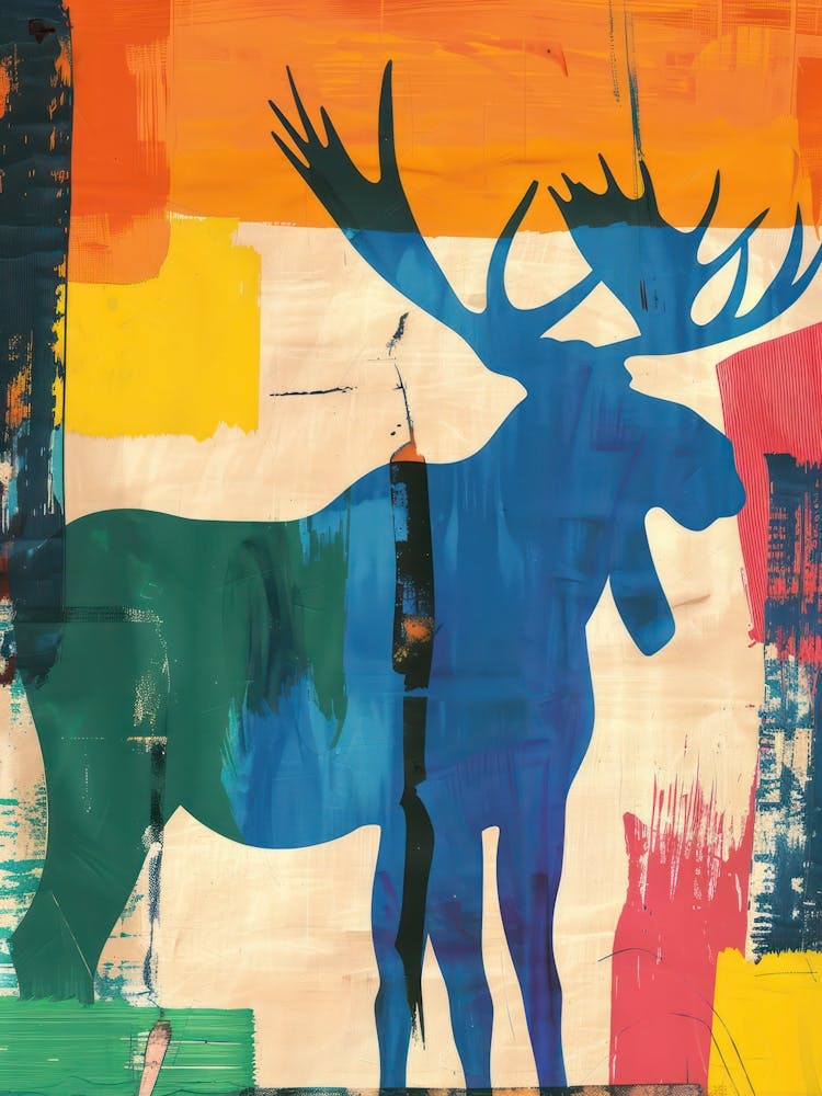 Moose 2 Cut Out Collage