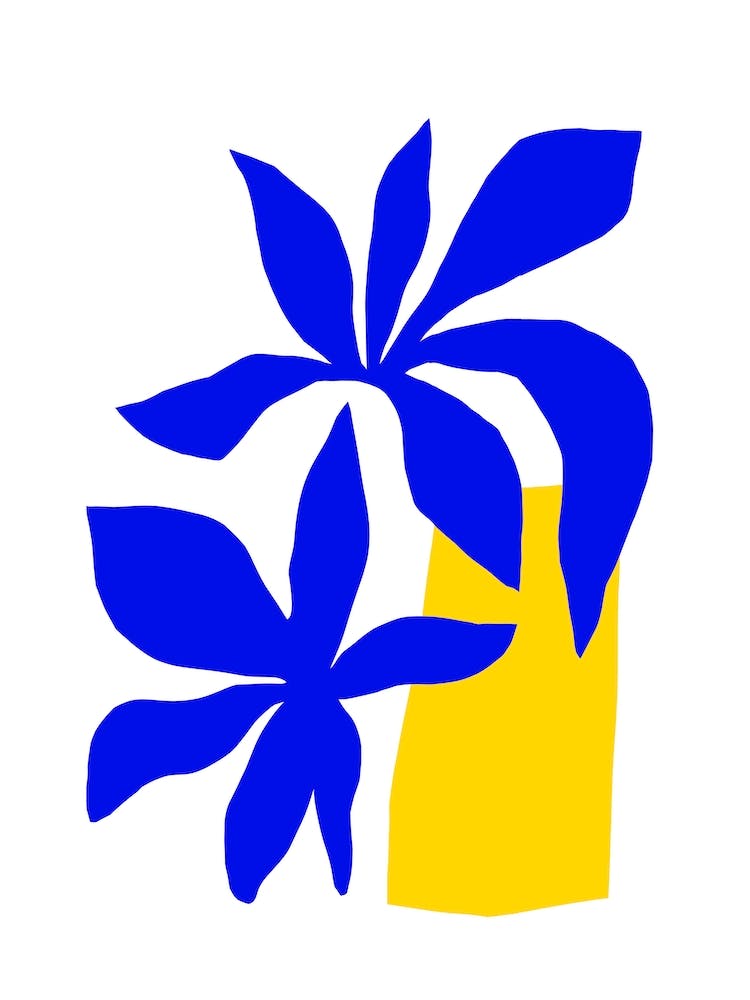 Matisse Inspired 2 Blue And Yellow