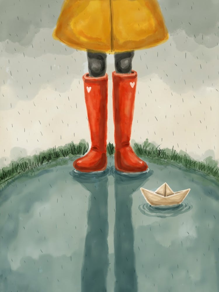 Rain Boots In The Rain
