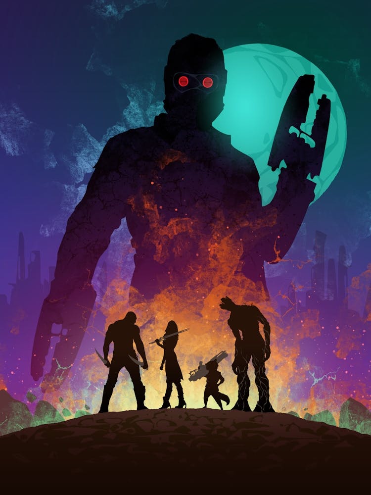 Guardians of The Galaxy silhouette