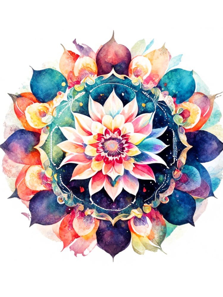 Mandala à l'Aquarelle