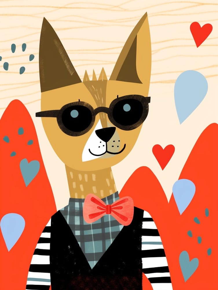 Little Jackal 3 Wearing Sunglasses