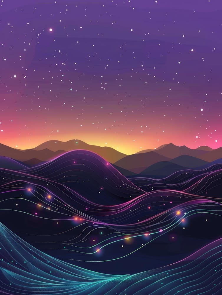 Paysage avec Étoiles