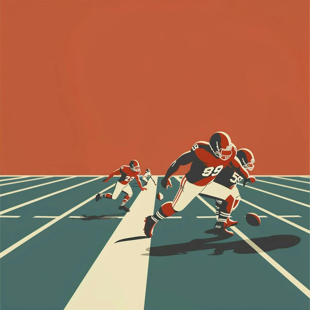 Football Players On The Field