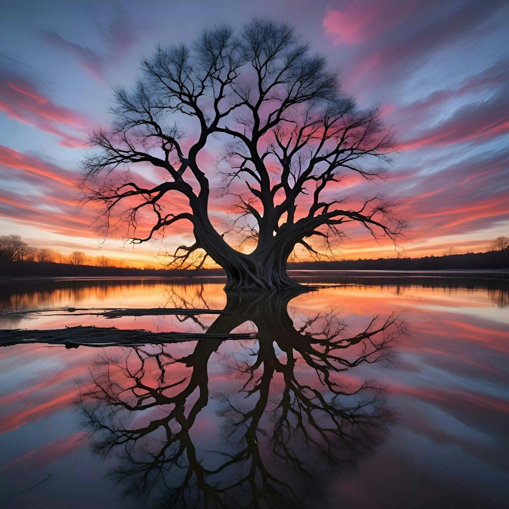 Tree At Sunset