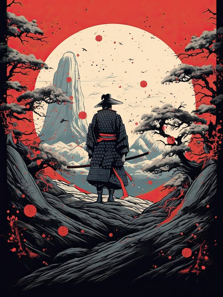 Samurai Edo Kiriko Illustration 2