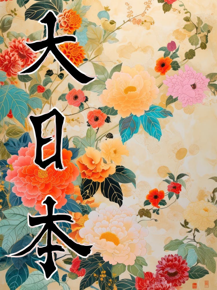 Hokusai  Great Japan Poster Japanese Flowers 7