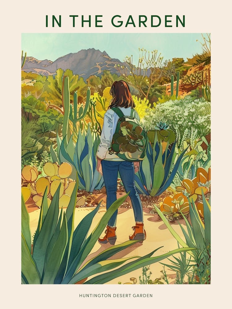 In The Garden Poster Huntington Desert Garden Usa 2
