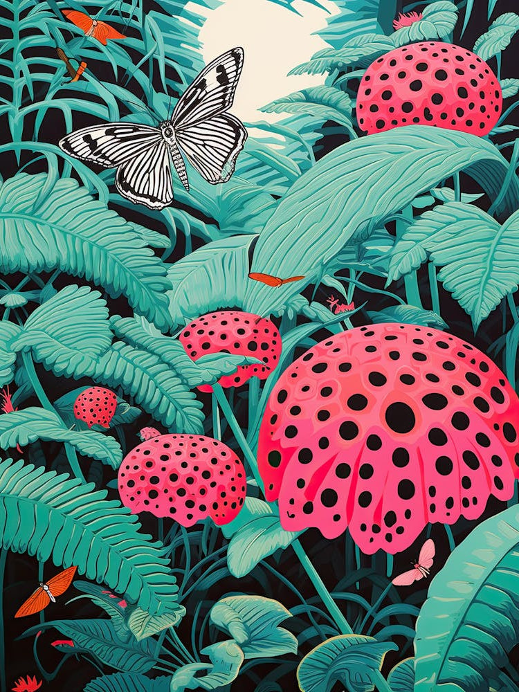 Butterfly In The Jungle | Inspired by Yayoi Kusama