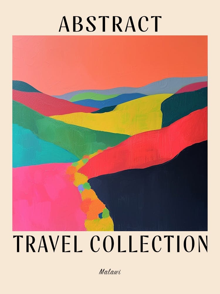 Abstract Travel Collection Poster Malawi 3
