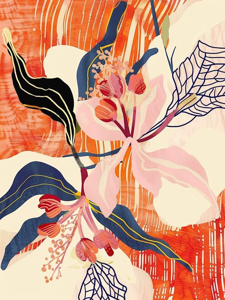 Colourful Flower Illustration Coral Bells 1