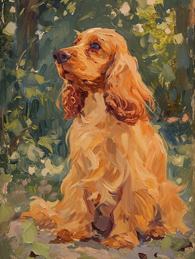 Cocker Spaniel Acrylic Painting 4