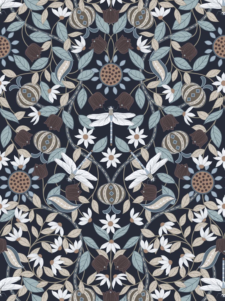 Summer William Morris Arts and Crafts Dark
