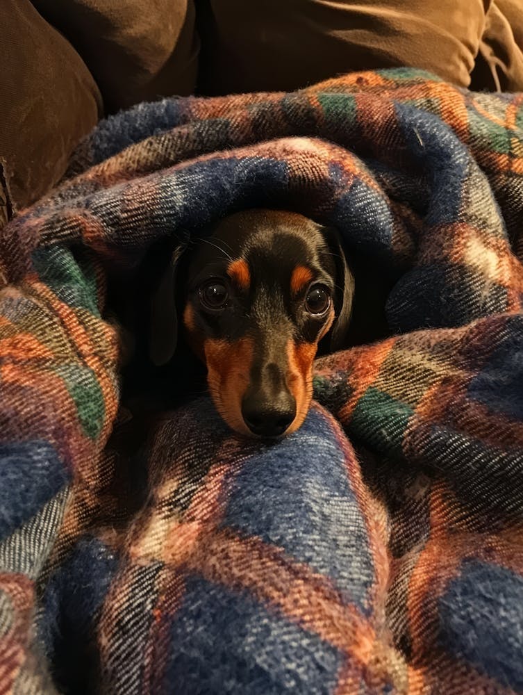 Dachshund.Generated AI. Wall 8