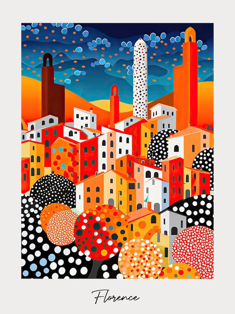 Poster Of Florence, Illustration In The Style Of Pop Art 2