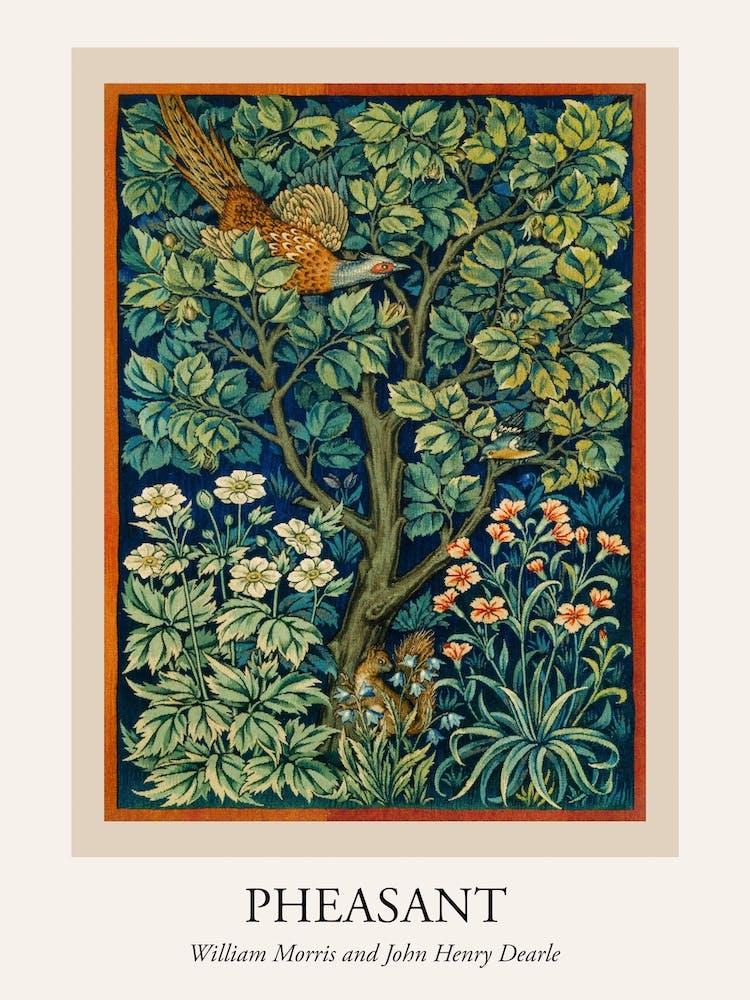 Faisan, William Morris Et John Henry Dearle Affiche