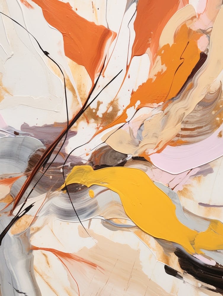 Yellow And Orange Autumn Abstract Painting
