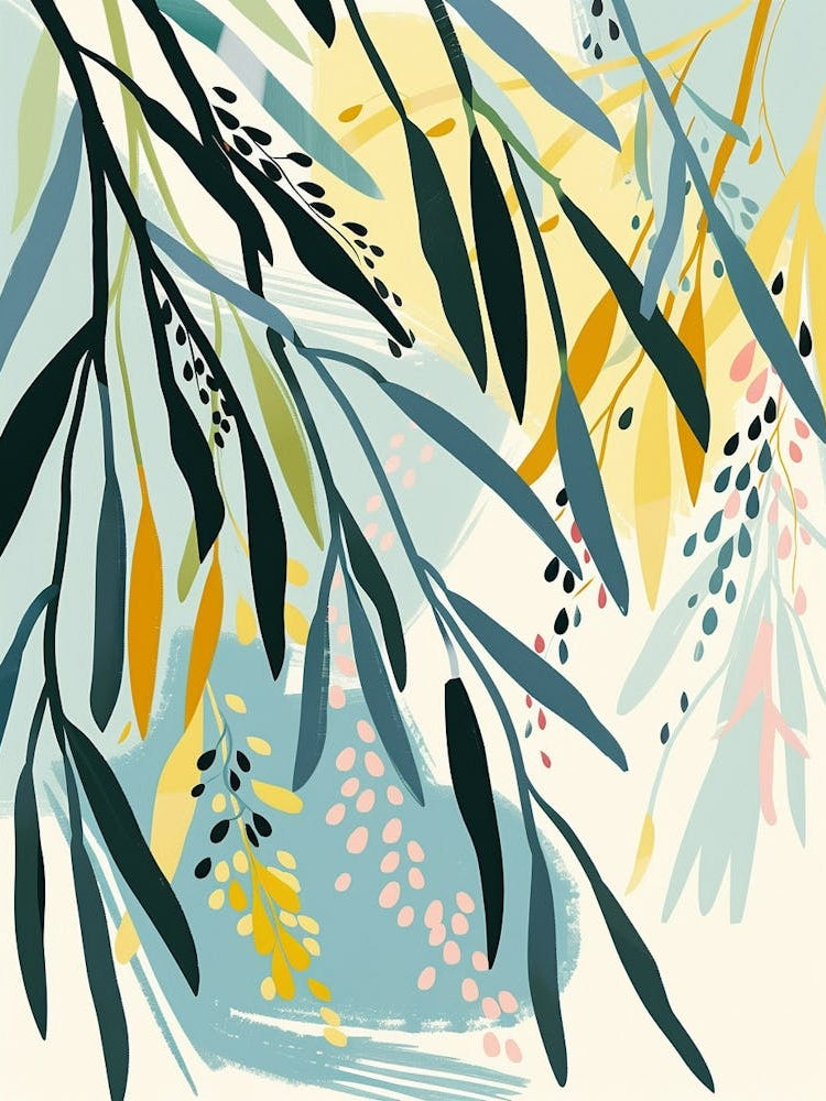 Willow Tree Flat Illustration 8