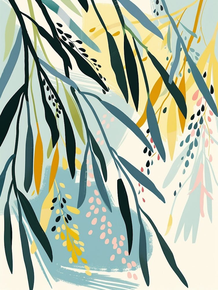 Willow Tree Flat Illustration 8