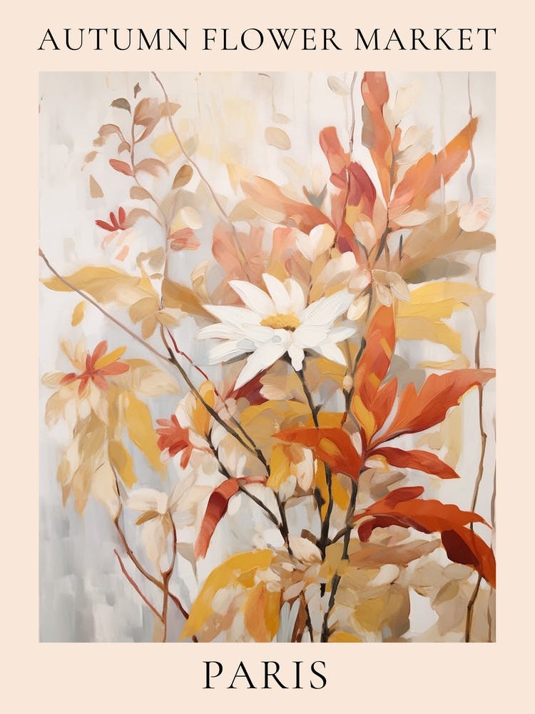 Herbstblumenmarkt Poster Paris 2