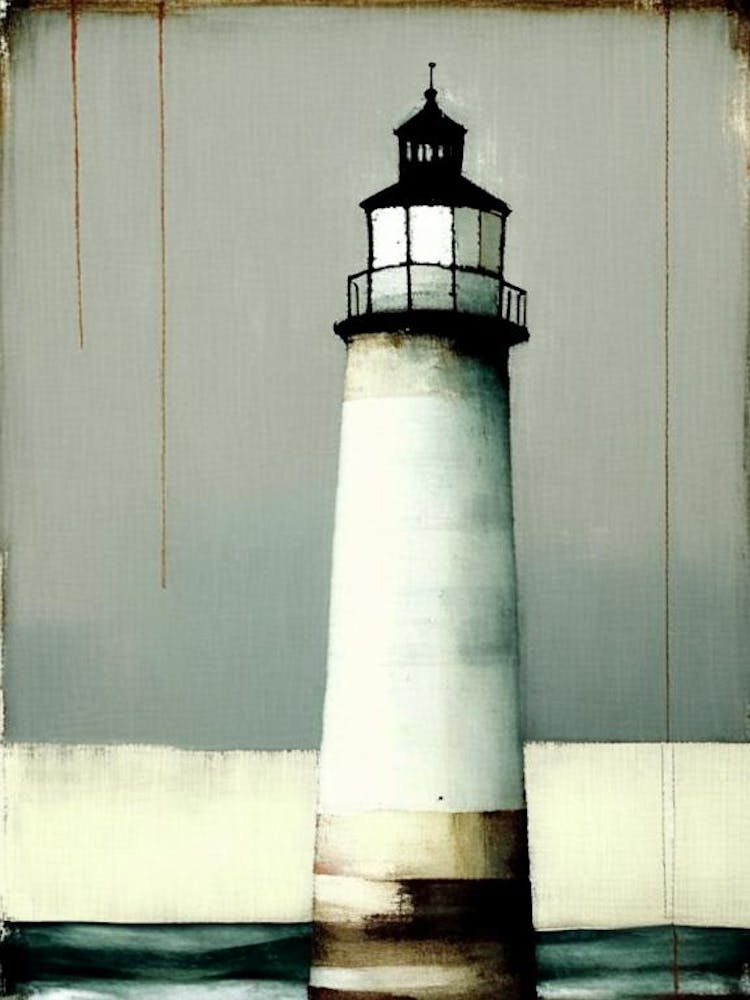 Lighthouse Symbol Abstract Painting