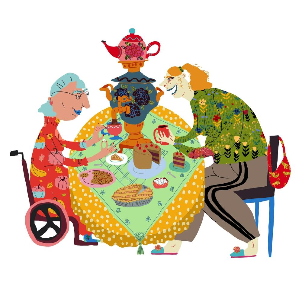 Grandmas Tea Party Square